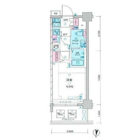 京成立石駅 徒歩9分 5階の物件間取画像